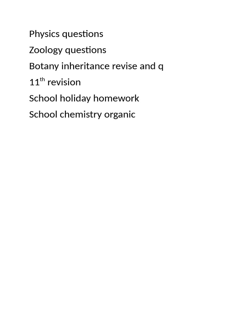 Physics Questions | PDF