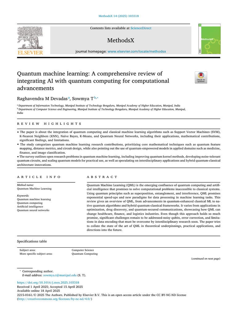 Quantum Review | PDF | Quantum Computing | Support Vector Machine