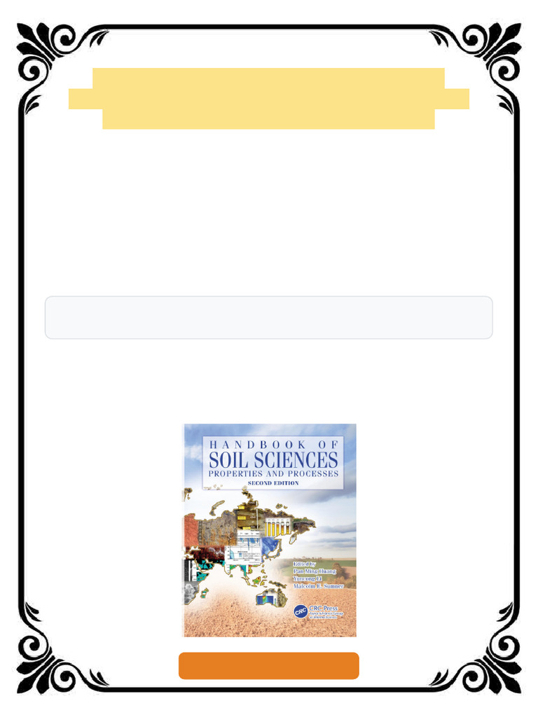 Handbook of Soil Sciences Properties and Processes Second Edition Pan ...