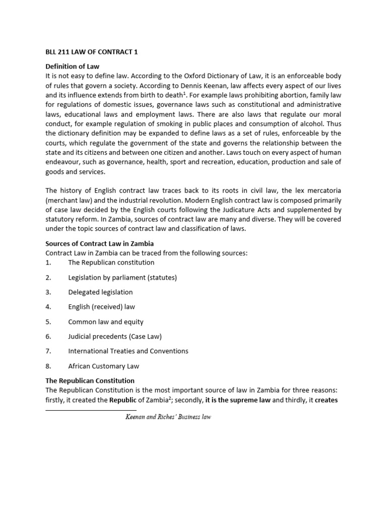 Contract Law Mu Notes - 030835 | PDF | Auction | Equity (Law)