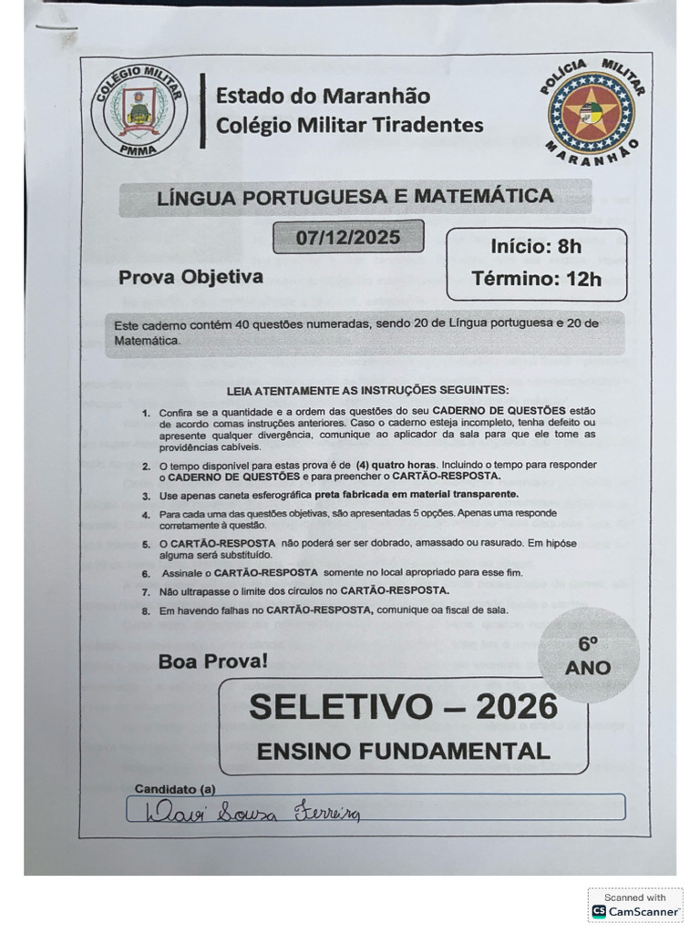 Prova 2025 | PDF