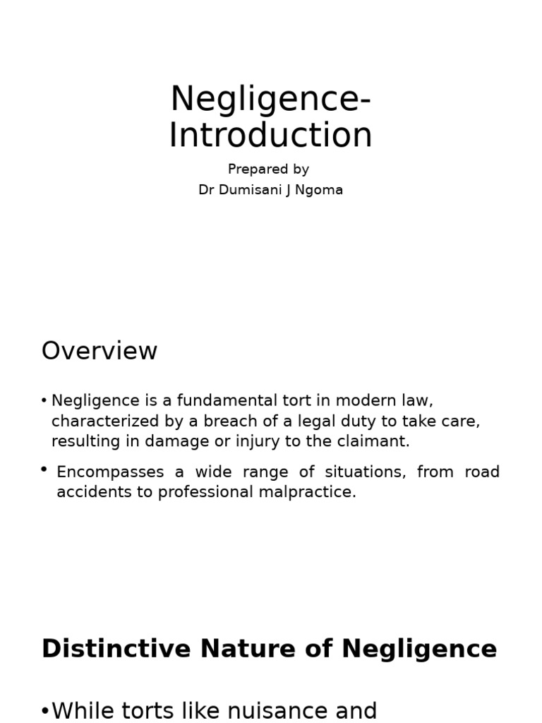 Understanding Negligence in Tort Law | PDF | Negligence | Tort
