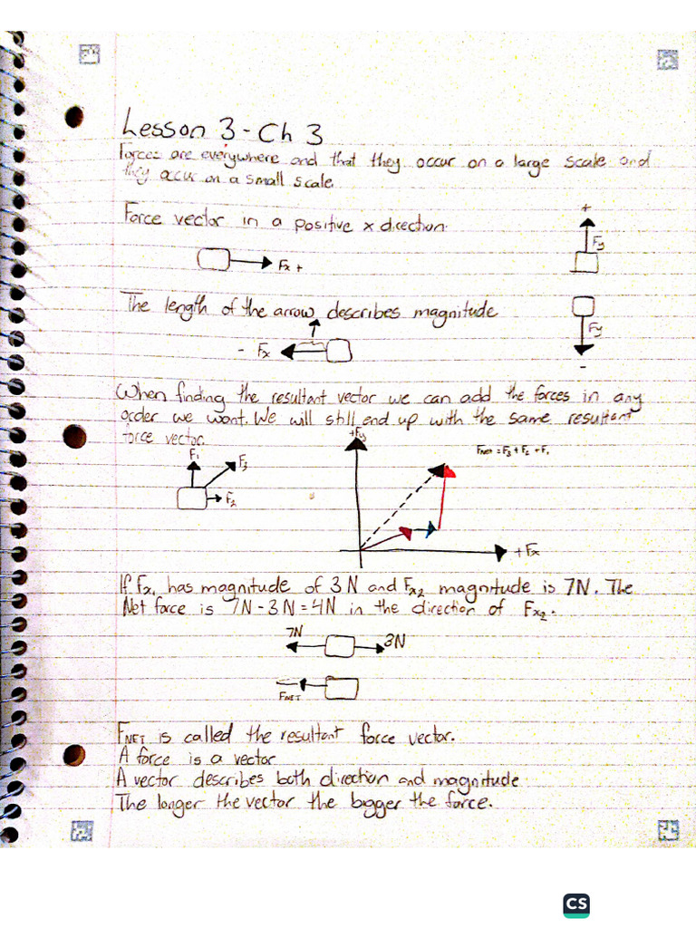 CH 3 - Physics 11 - Lesson 3 | PDF
