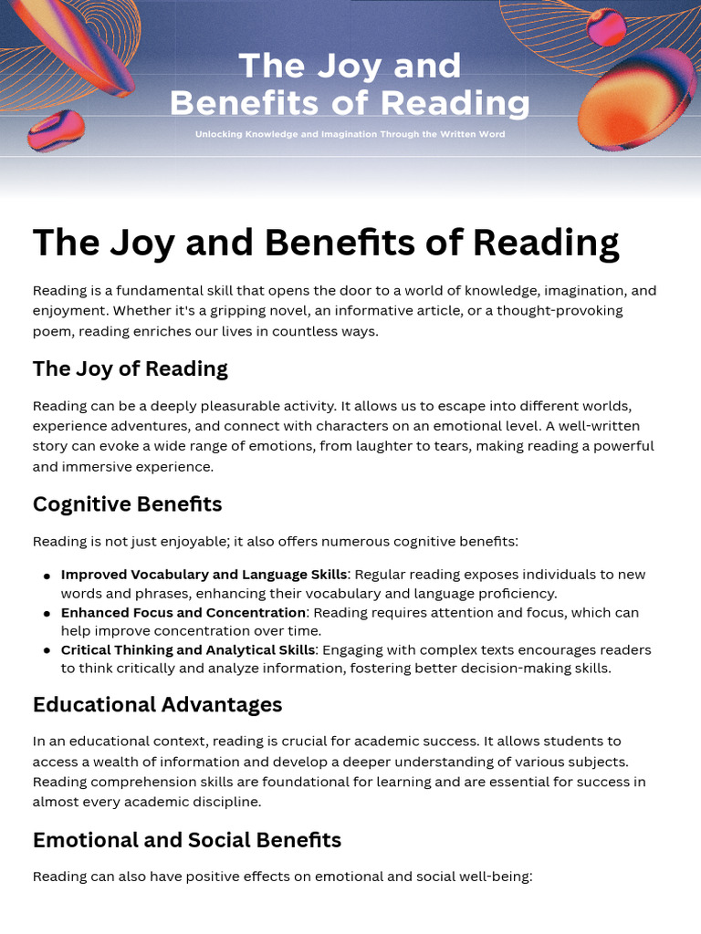 About Reading | PDF | Experience | Empathy