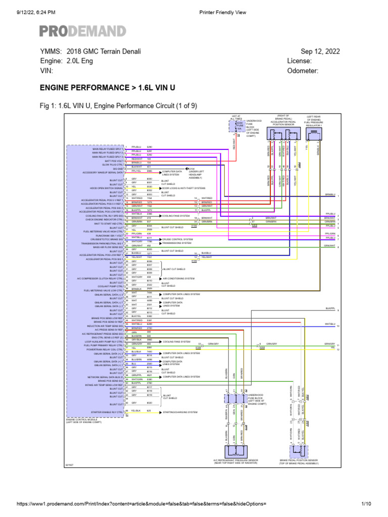 1.6L VIN U Engine Performance Circuit | PDF | Air Conditioning | Throttle