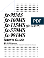 fx-95MS fx-100MS fx-115MS fx-570MS fx-991MS: User's Guide