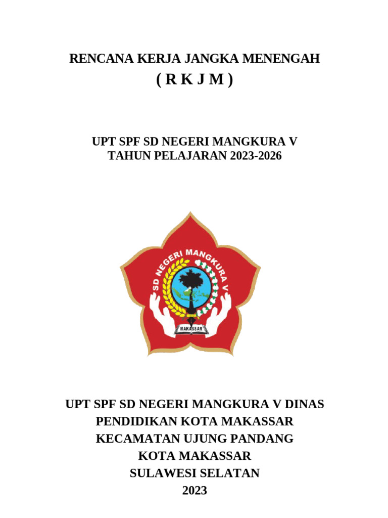 RKJM SD Negeri Mangkura V 2023-2026 | PDF