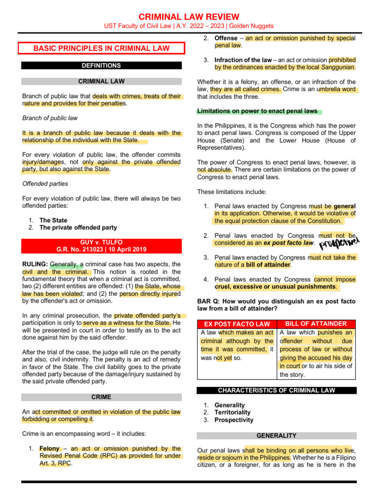 Key Principles of Criminal Law Explained | PDF | Criminal Law | Mens Rea