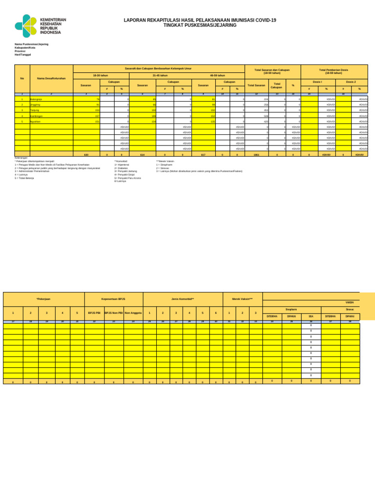 06_4Form Rekap Penugasan Pencatatan Dan Pelaporan Imunisasi Covid19 (3 ...