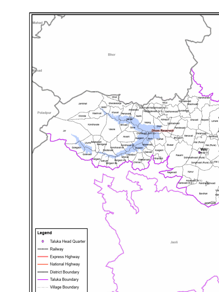 Dhom Reservoir and Surrounding Villages | PDF