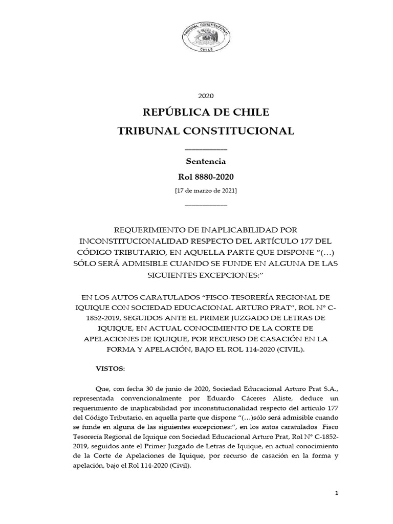 Inconstitucionalidad del Art. 177 del Código Tributario | PDF ...