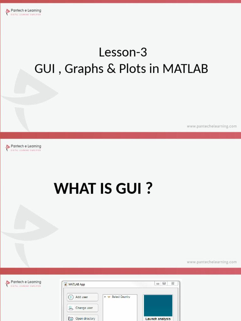 Lesson-3 GUI, Graphs & Plots in MATLAB | PDF
