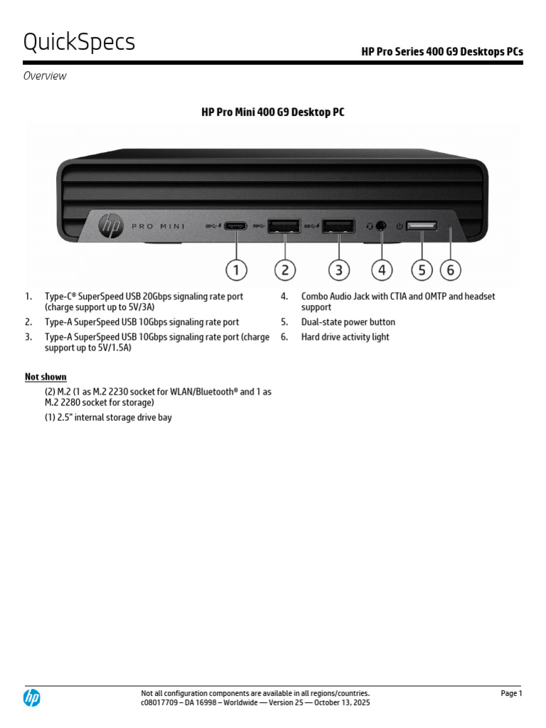Desktop 400 Series | PDF | Usb | Solid State Drive