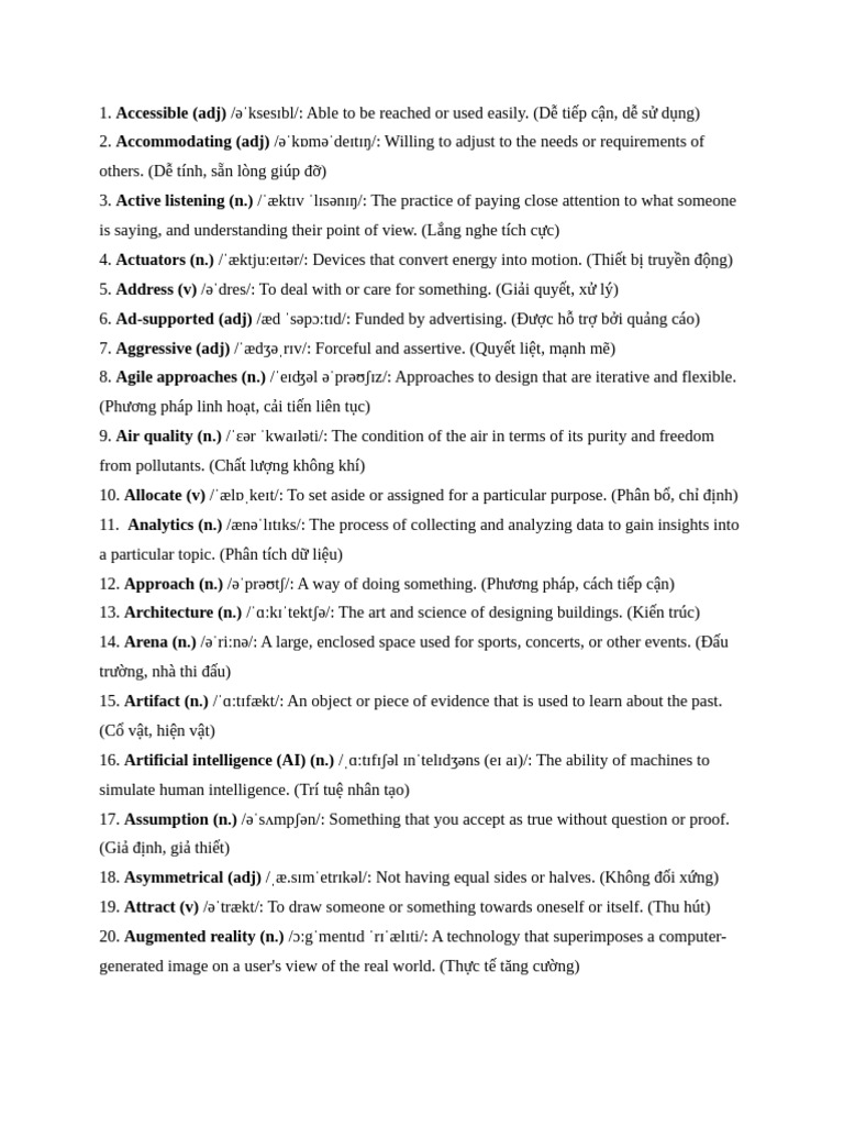 Vocabulary of Key Terms and Concepts | PDF | Cost Of Living