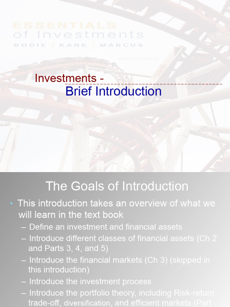 Overview of Investment Fundamentals | PDF | Financial Risk | Investing