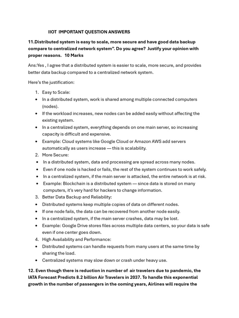 Iiot Important Question Answers | PDF | Radio Frequency Identification ...