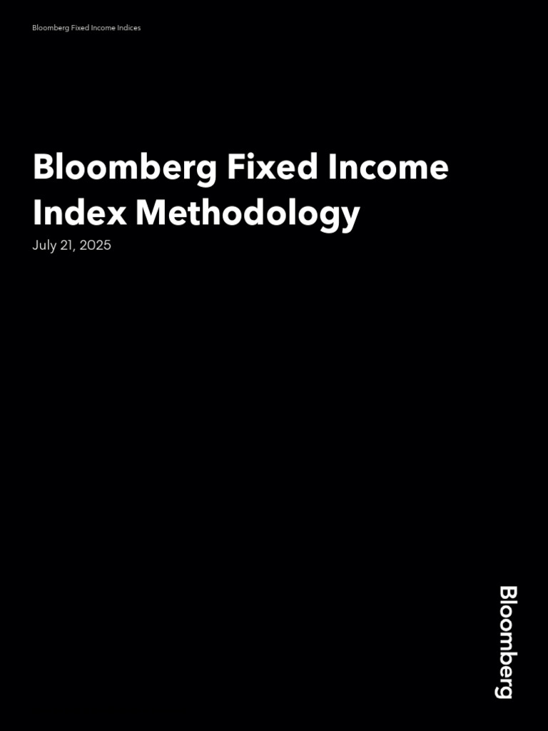 Bloomberg Fixed Income Index Guide | PDF | Bonds (Finance) | Fixed Income
