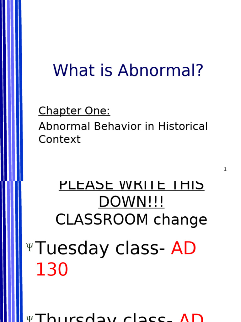 Understanding Abnormal Behavior | PDF | Mental Disorder | Psychopathology