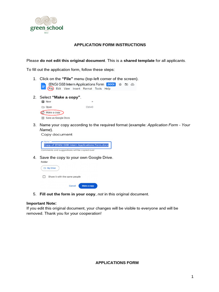 Application Form Instructions Guide | PDF | Justice | Crime & Violence