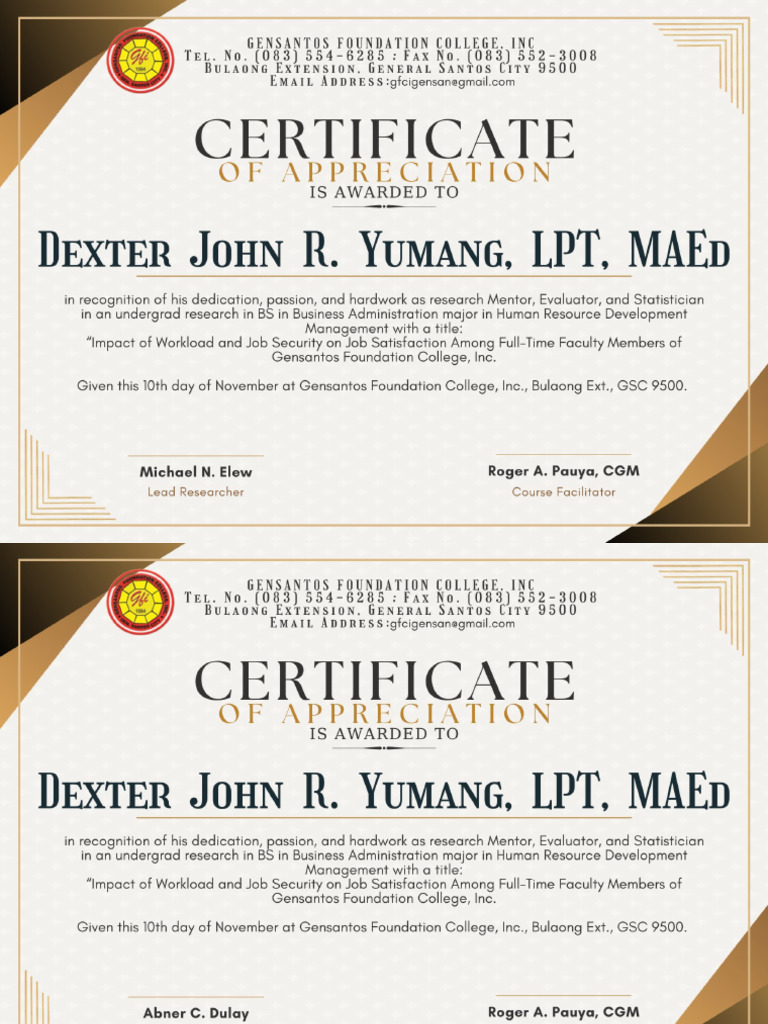 Certificates | PDF