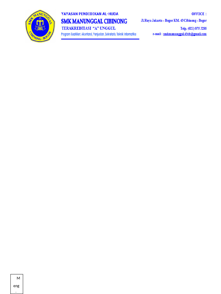 Kop Surat MNG | PDF