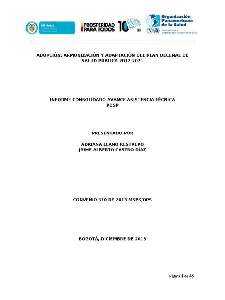 PDSP-ATRU Informe Planeación-Comunicaciones 131222 | PDF ...