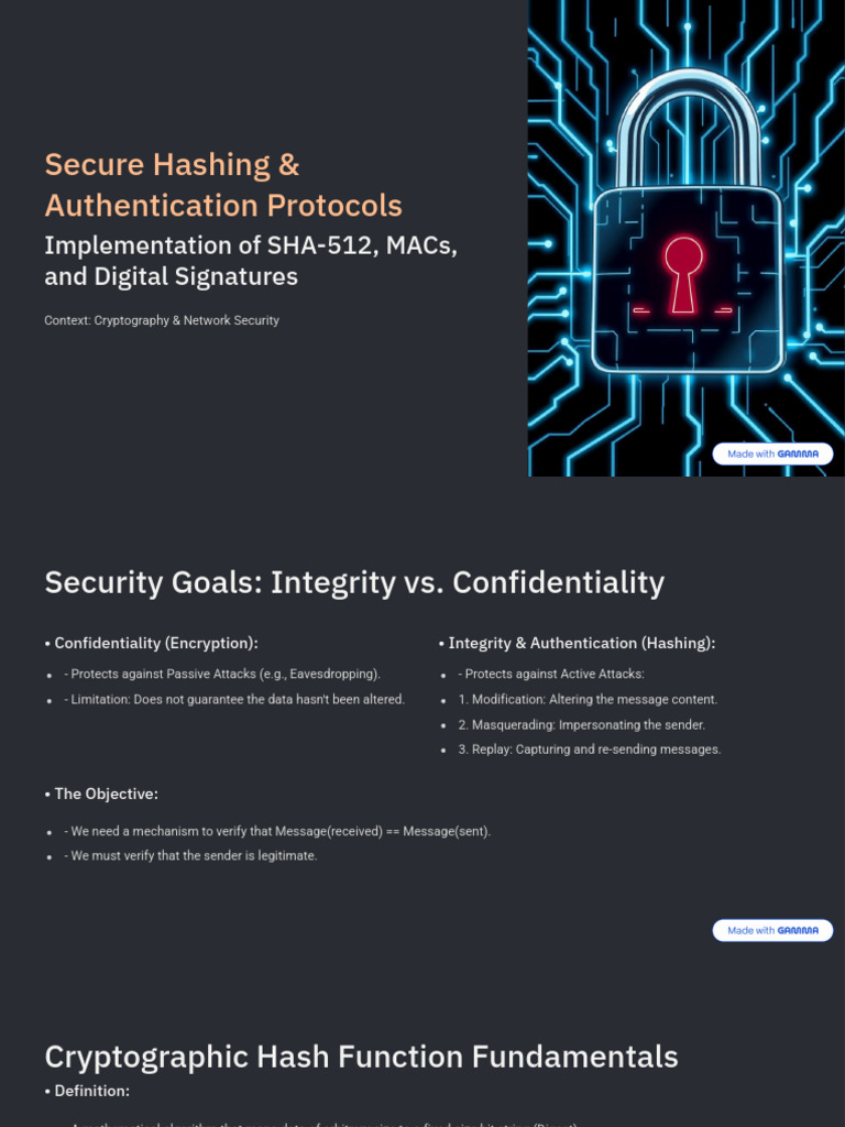 Secure Hashing & Authentication Methods | PDF | Applied Mathematics ...