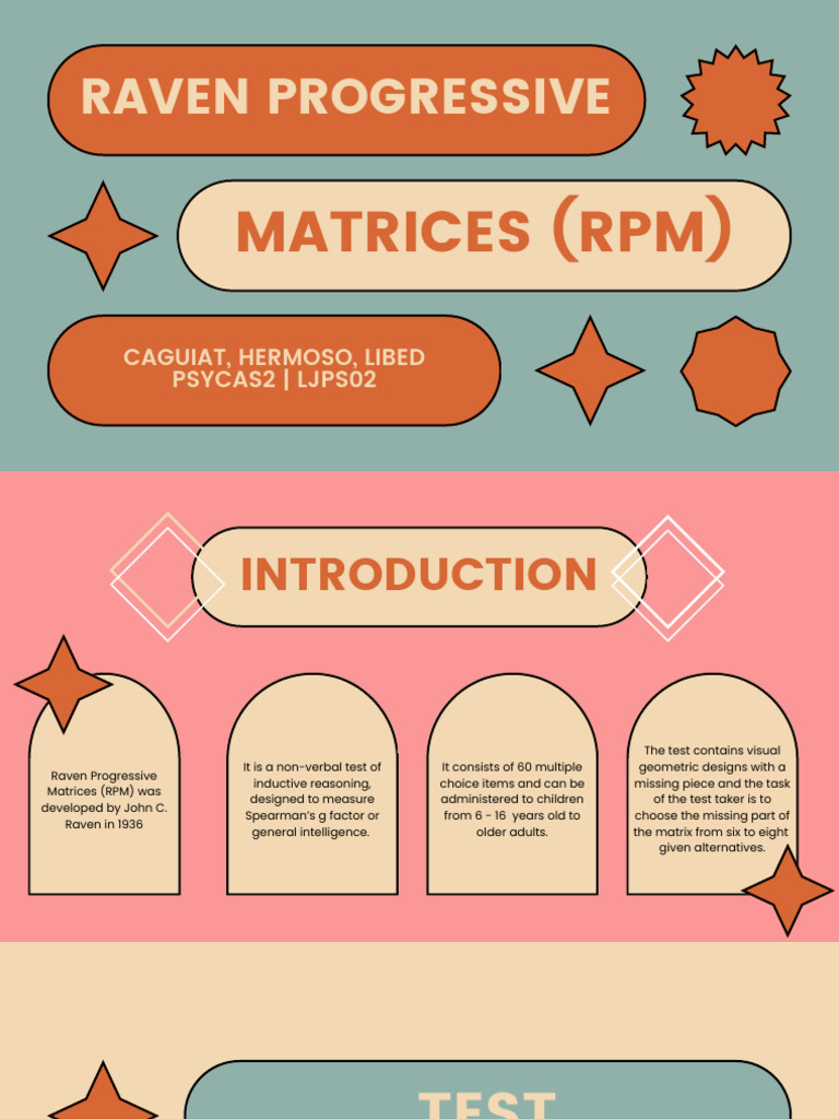 Raven Progressive Matrices Overview | PDF