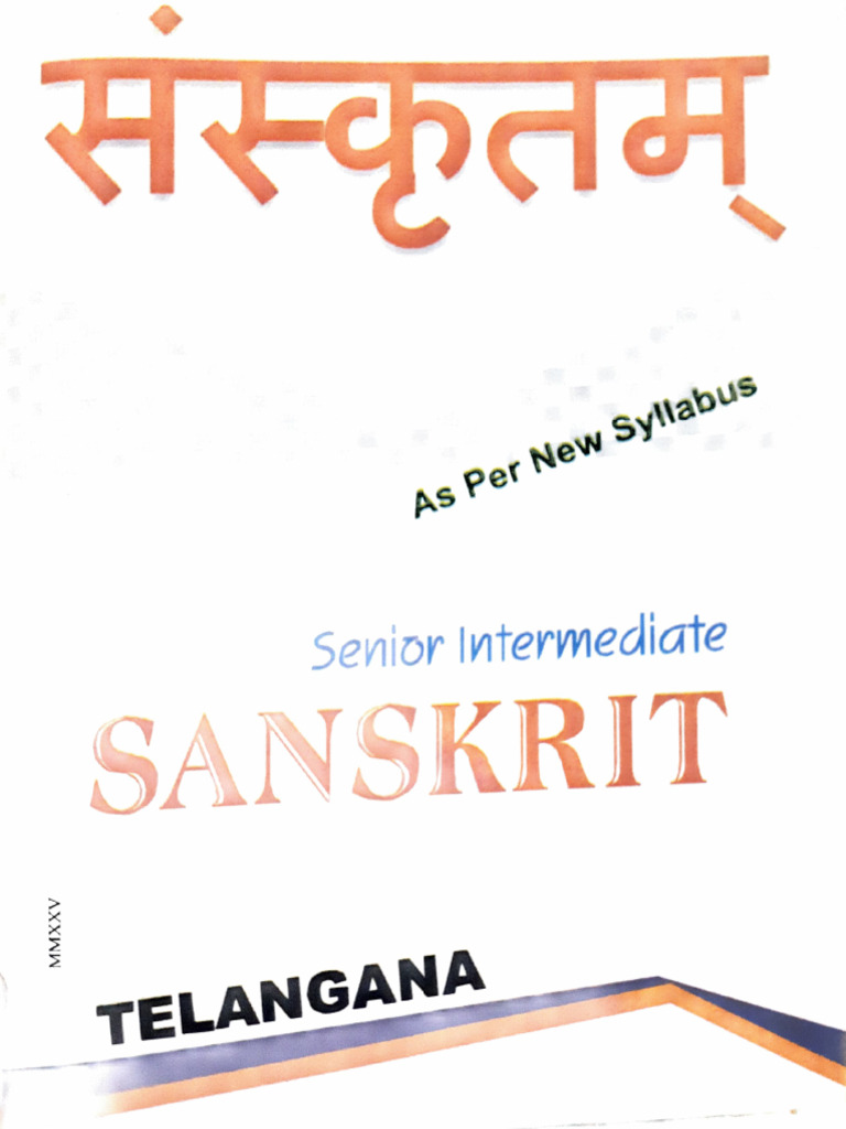 Telangana Senior Intermediate Sanskrit Exam | PDF