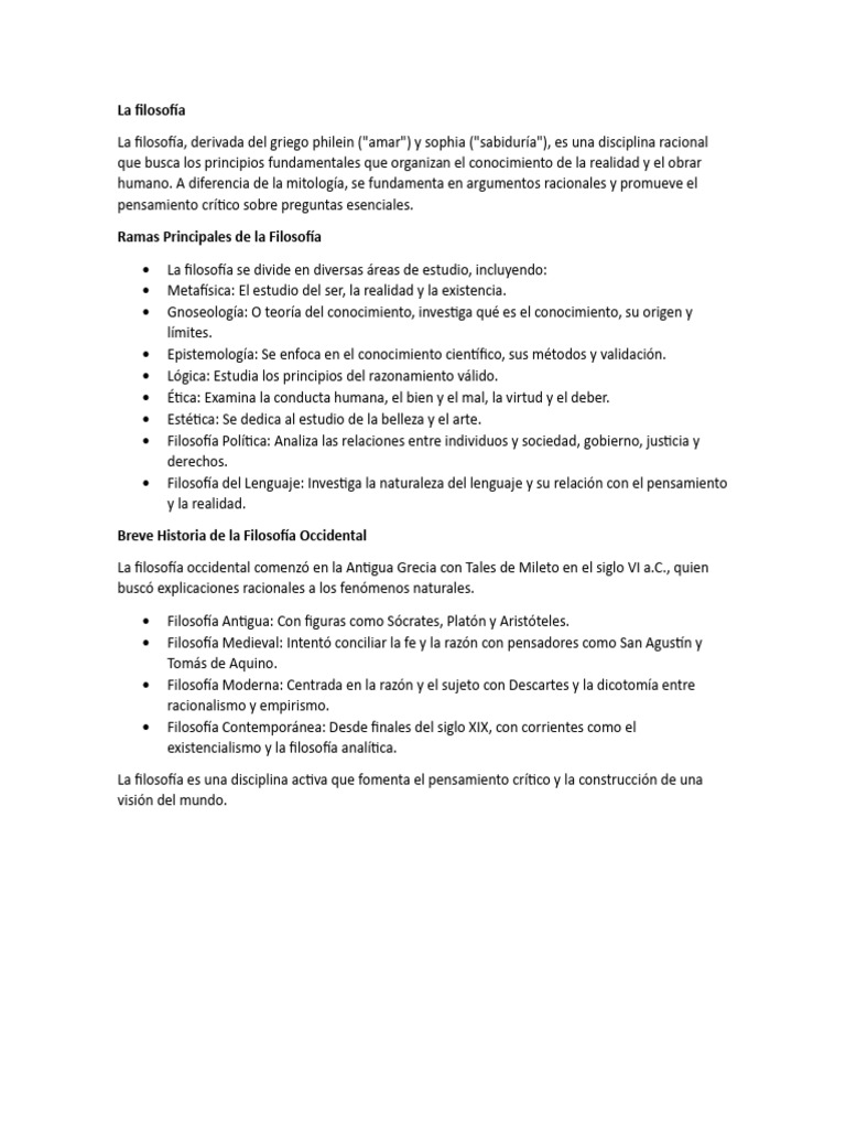 La Filosofía | PDF