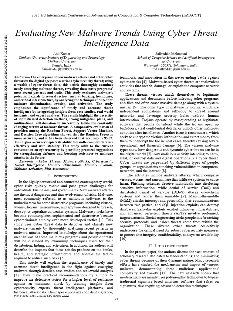 Analyzing Emerging Malware Trends | PDF | Malware | Security