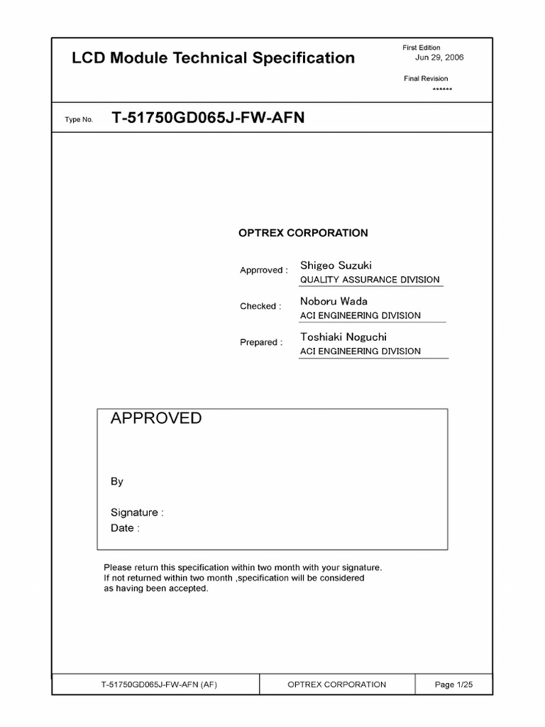 T 51750GD065J FW Afn | PDF
