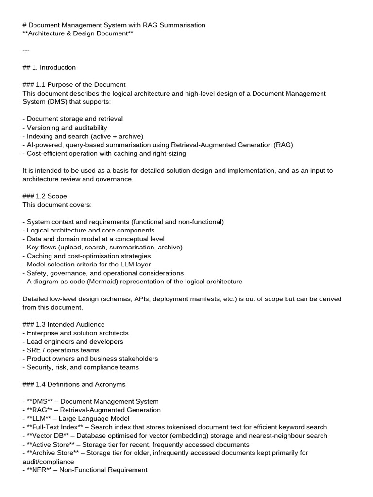 Document Management System Architecture | PDF | Cache (Computing ...