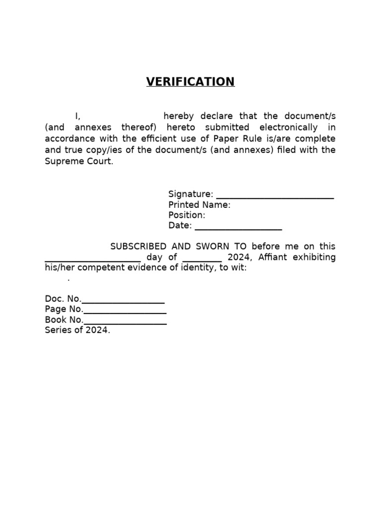 Verification | PDF