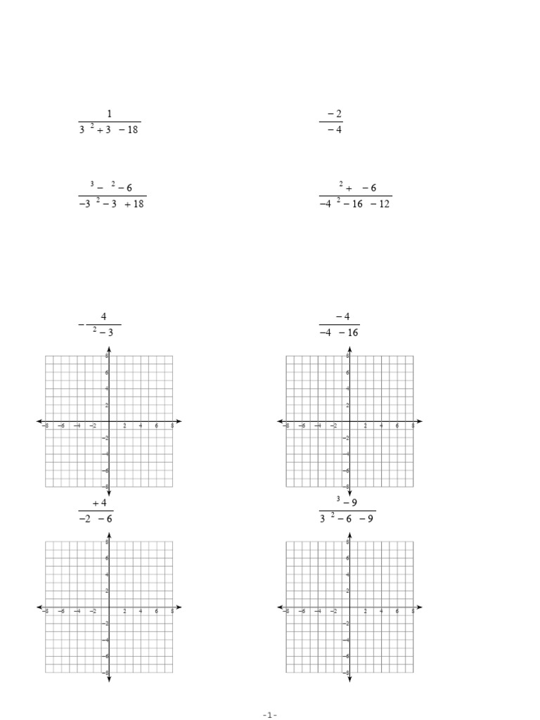 12.03 Graphing Rational Functions | PDF | Asymptote | Theoretical ...