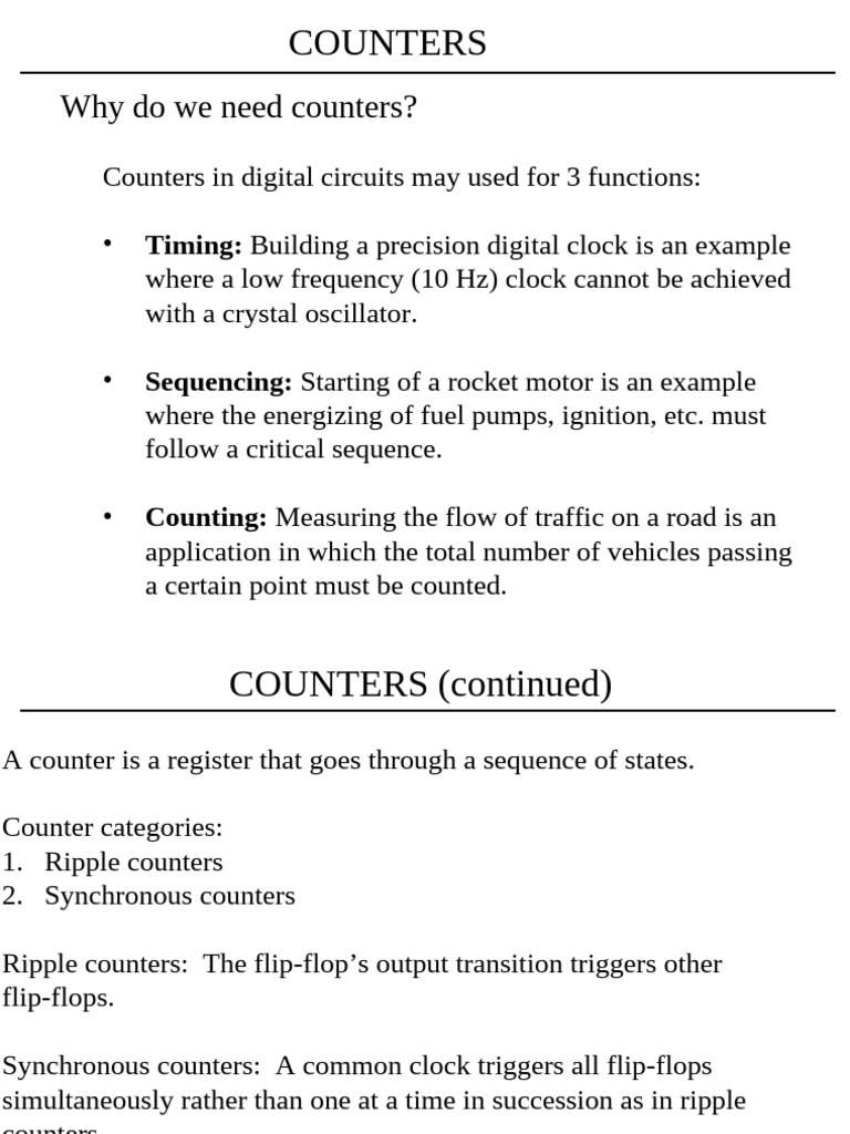 Understanding Digital Counters in Circuits | PDF
