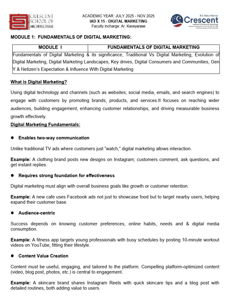 Digital Marketing Fundamentals Overview | PDF | Digital Marketing ...