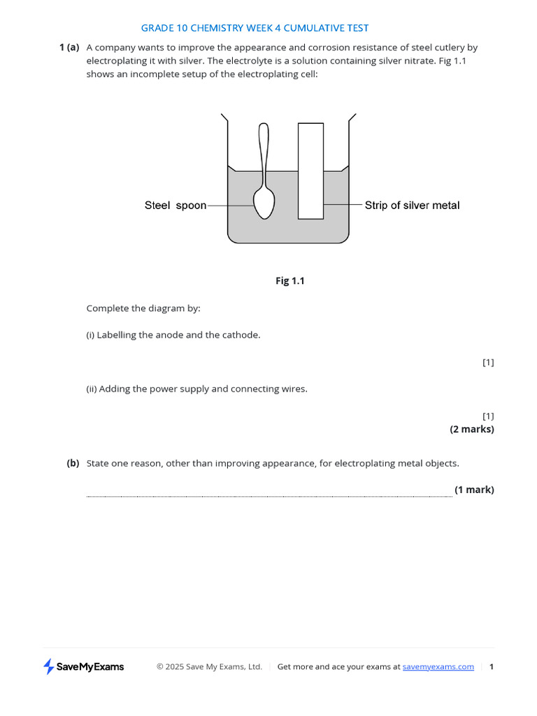 Electroplating and Reaction Rates in Chemistry | PDF | Chemical ...
