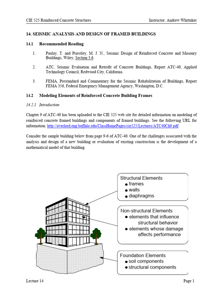 Seismic Design of Reinforced Concrete Frames | PDF | Beam (Structure ...