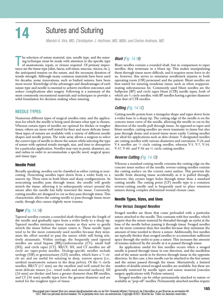 Surgical Sutures: Types and Techniques | PDF | Surgical Suture