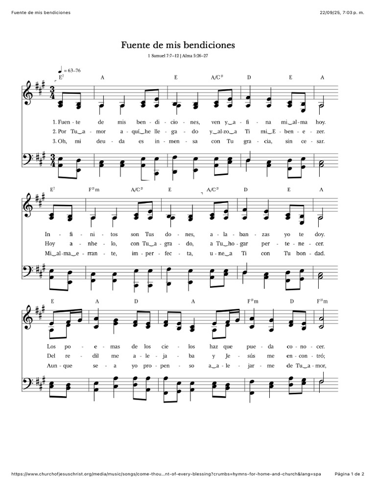 Fuente de Mis Bendiciones | PDF