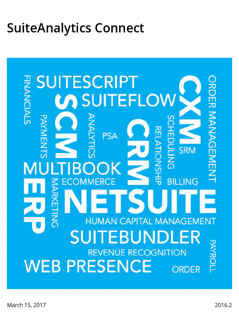 SuiteAnalytics Connect User Guide | PDF | Microsoft Windows | 64 Bit ...