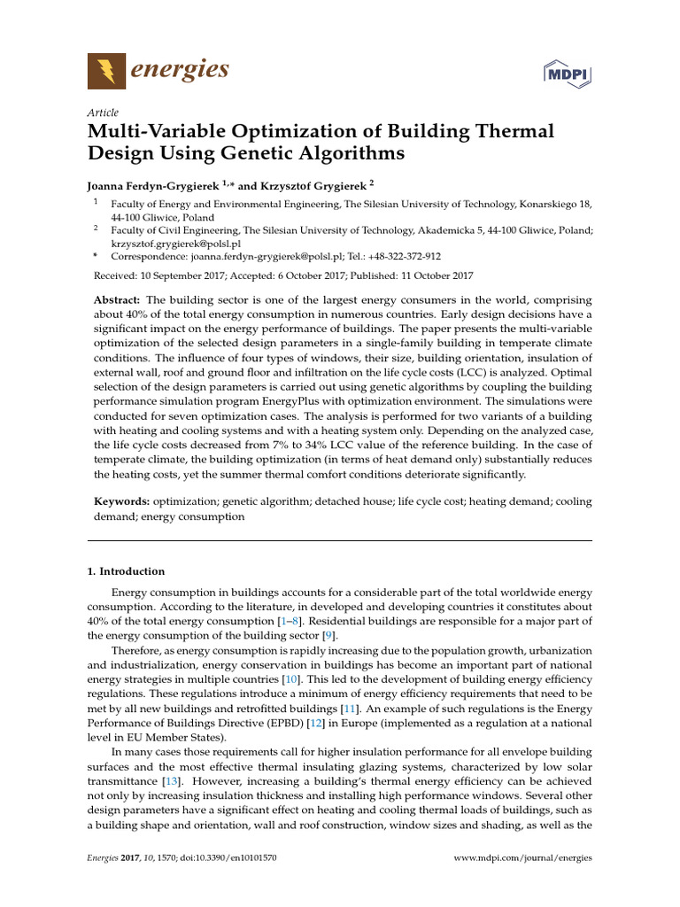 Building Thermal Design Optimization | PDF | Building Insulation ...