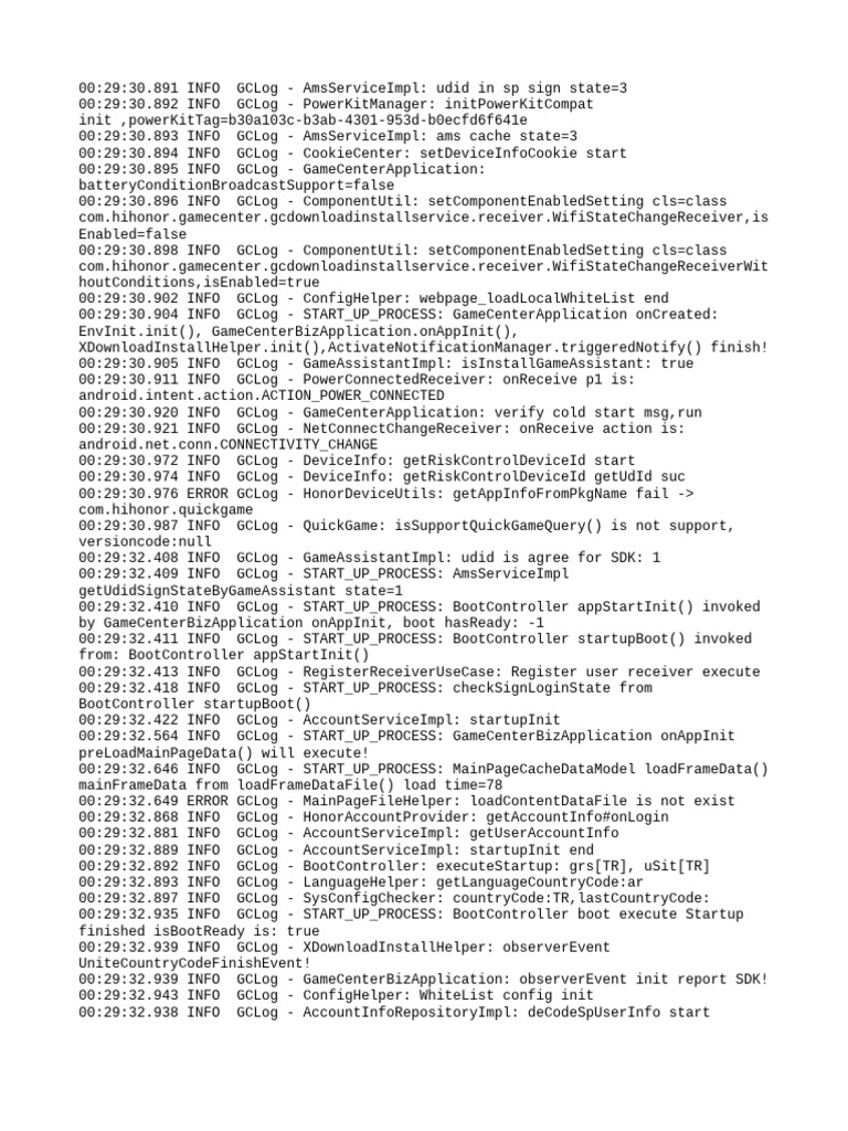 GameCenter Application Log Analysis | PDF | Software | Application ...