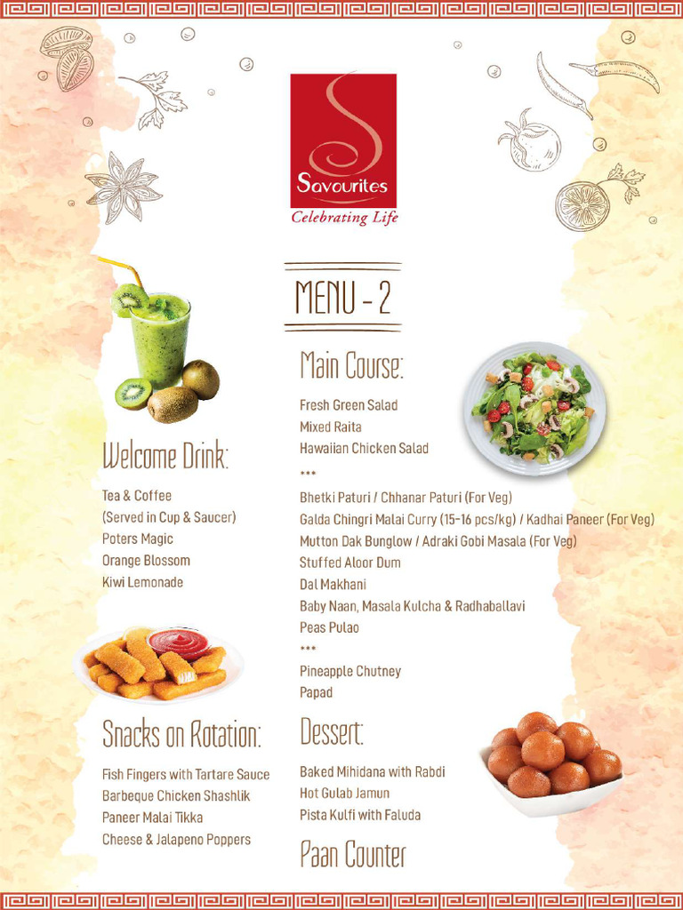 6BP Sample Menu Card 2 | PDF