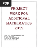 Additional Mathematics Project Work Kelantan 2/2012