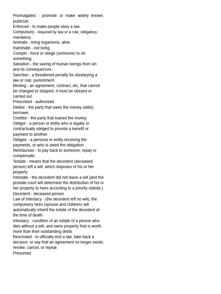 Legal Terms and Definitions Explained | PDF