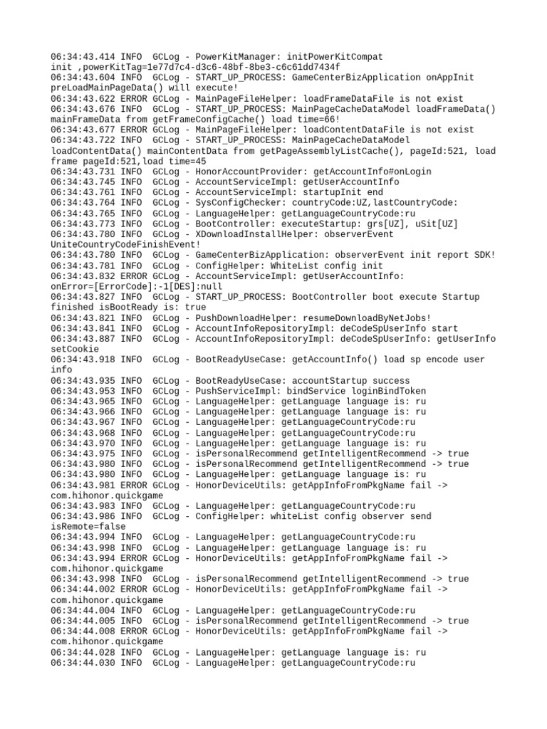 GameCenter Initialization Log Errors | PDF | Internet Standards ...