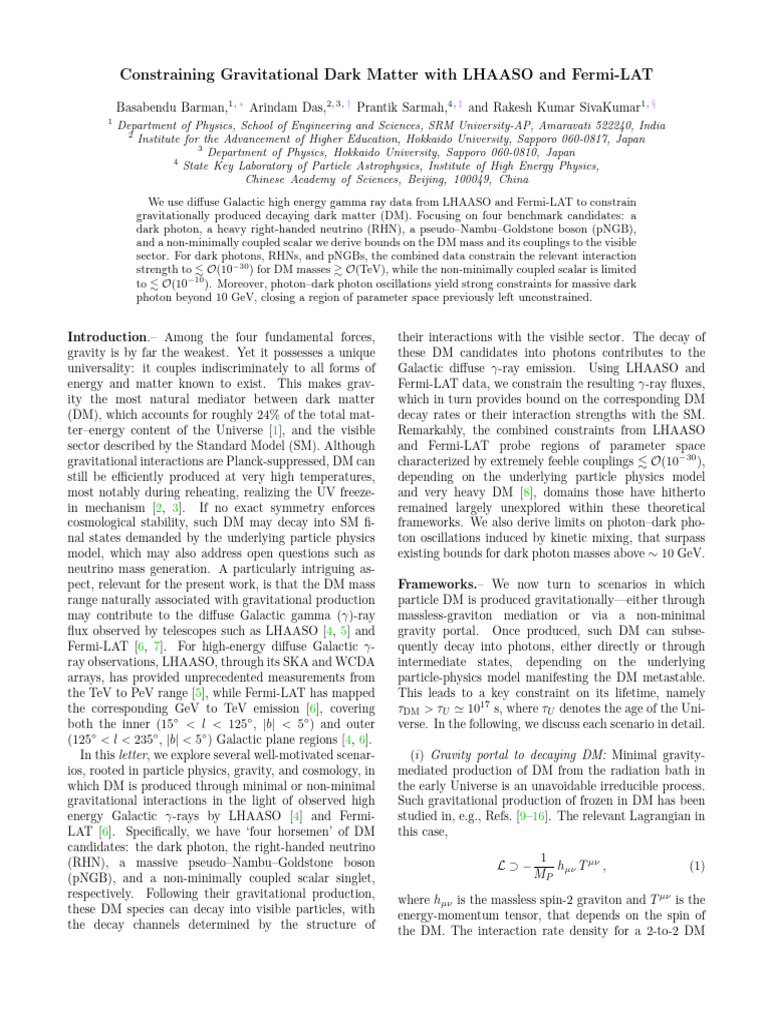Constraining Dark Matter with Gamma Rays | PDF | Dark Matter | Neutrino