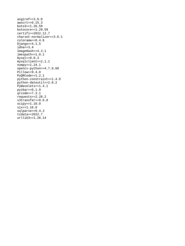 Python Package Dependencies List | PDF